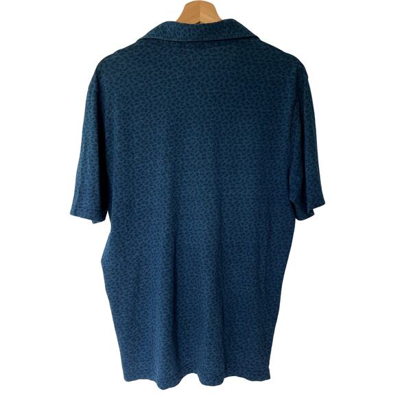 Johnston & Murphy - LOT OF 2 - Mens Sz M Knit Polos - Blue Patterned and Striped - Picture 4 of 8